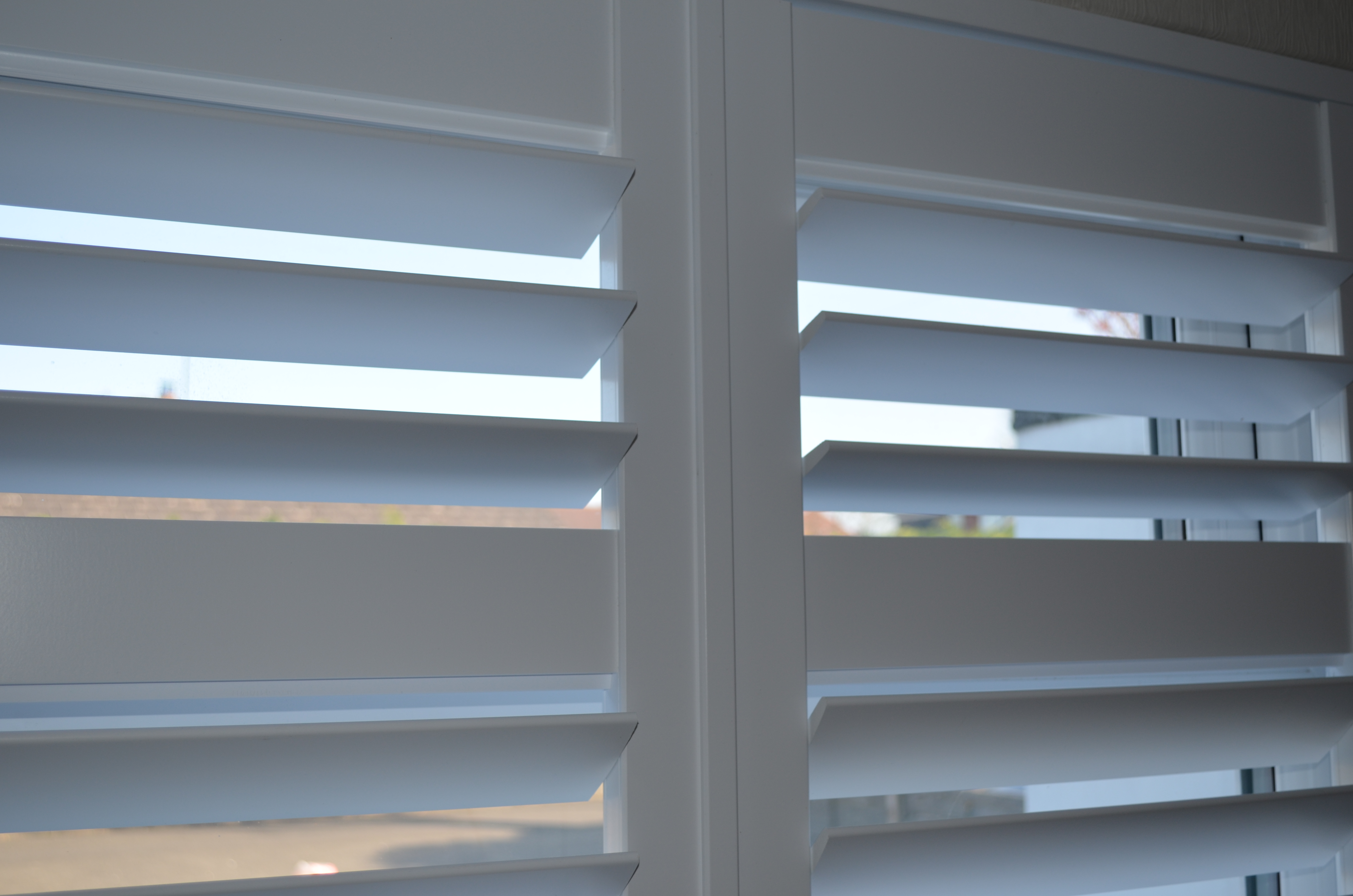 Tier on Tier Window Shutters in white