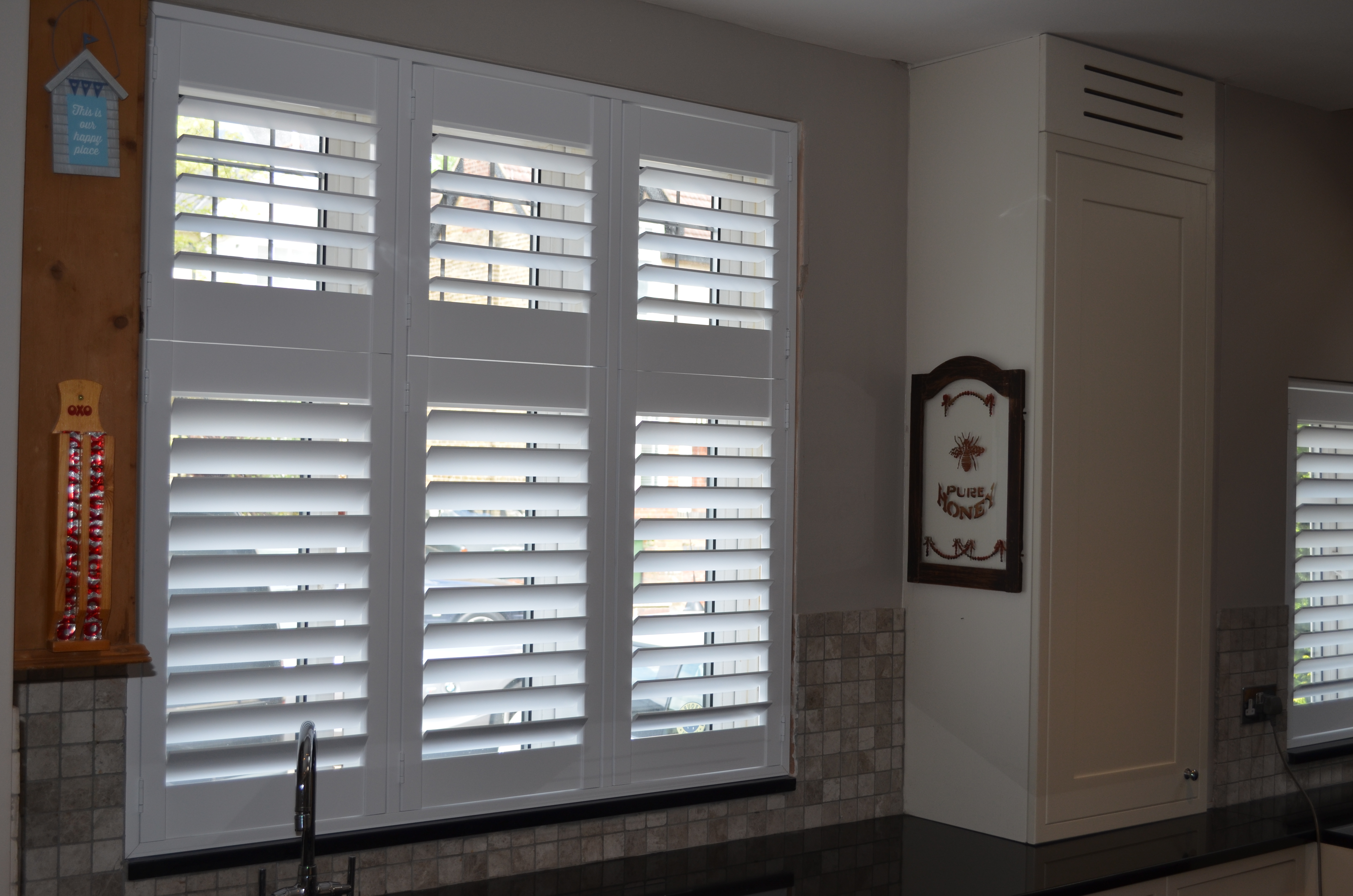 Tier on Tier Window Shutters in white