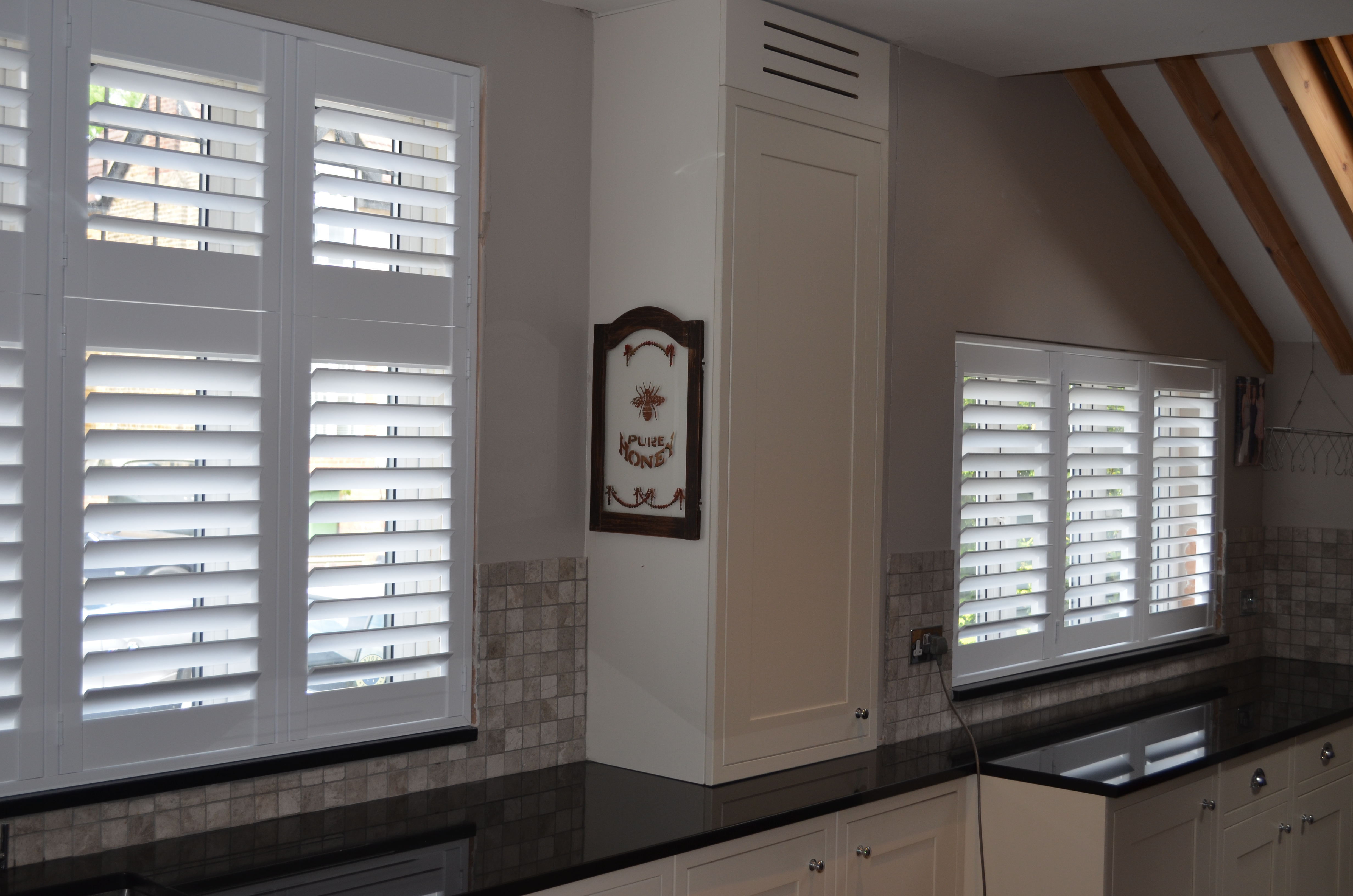 Tier on Tier Window Shutters in white