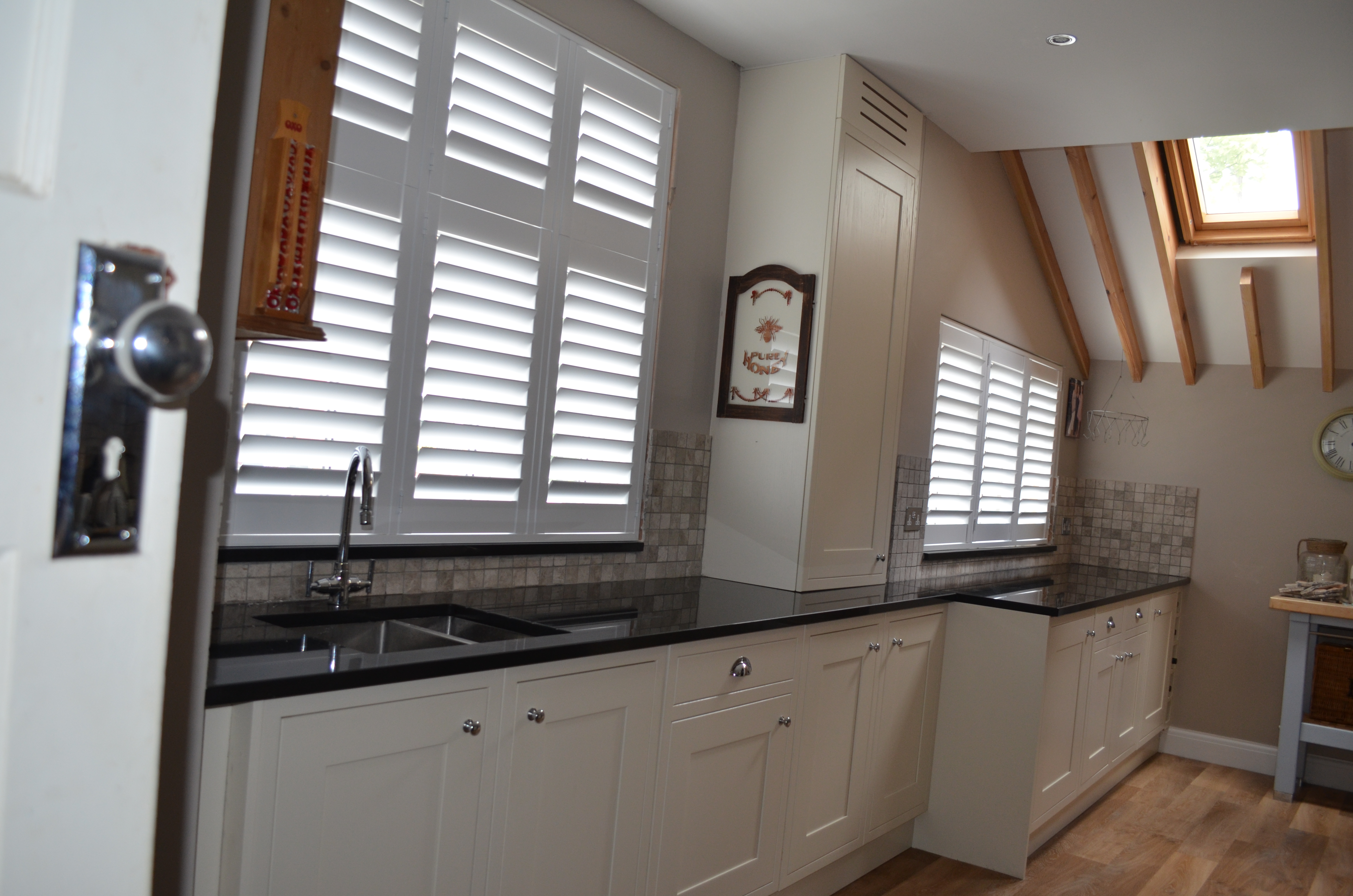 Tier on Tier Window Shutters in white